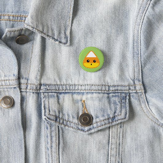 Kawaii Candy Corn Button (In situ)
