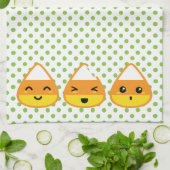 Kawaii Candy Corn Kitchen Towel Theedoek (Gevouwen)