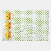 Kawaii Candy Corn Kitchen Towel Theedoek (Horizontaal)