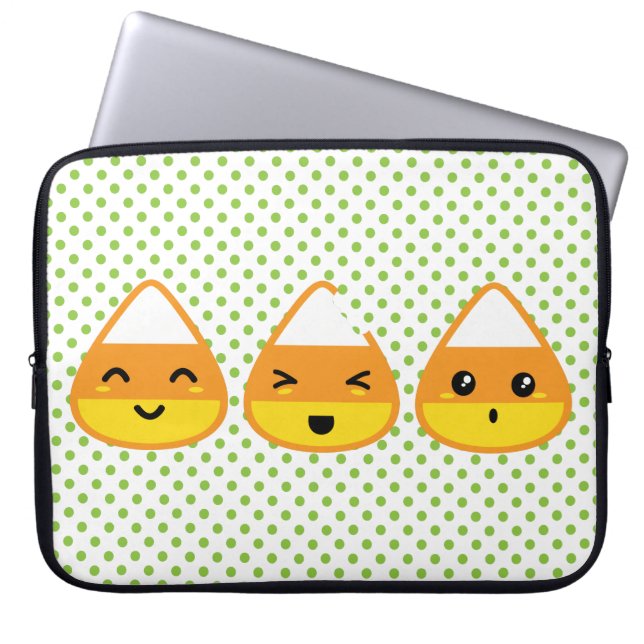 Kawaii Candy Corn-laptophoes Laptop Sleeve (Voorkant)