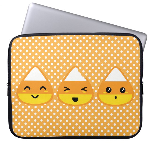 Kawaii Candy Corn-laptophoes Laptop Sleeve (Voorkant)