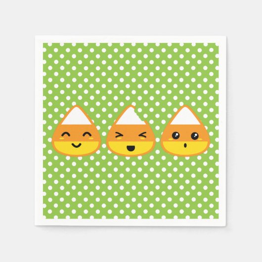 Kawaii Candy Corn Napkins Servetten (Voorkant)