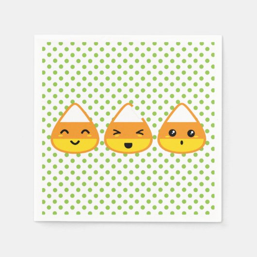 Kawaii Candy Corn Napkins Servetten (Voorkant)
