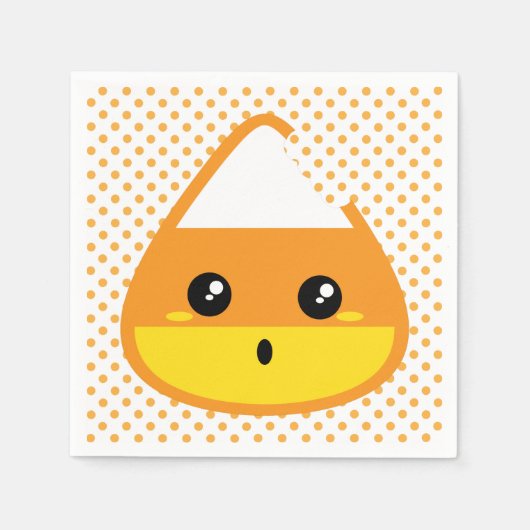 Kawaii Candy Corn Napkins Servetten (Voorkant)