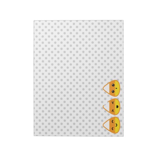 Kawaii Candy Corn Notepad Notitieblok (Linkerzijde)