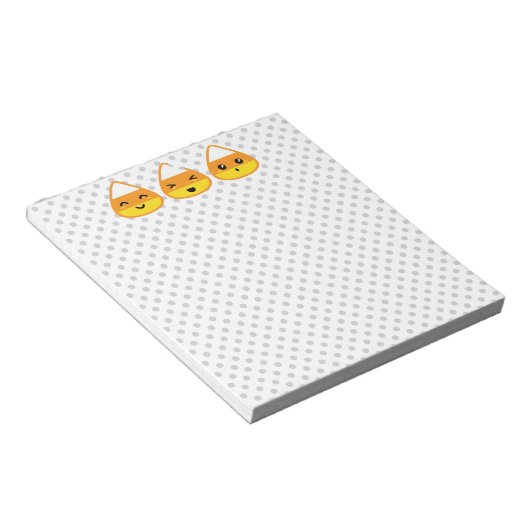 Kawaii Candy Corn Notepad Notitieblok (Schuin)