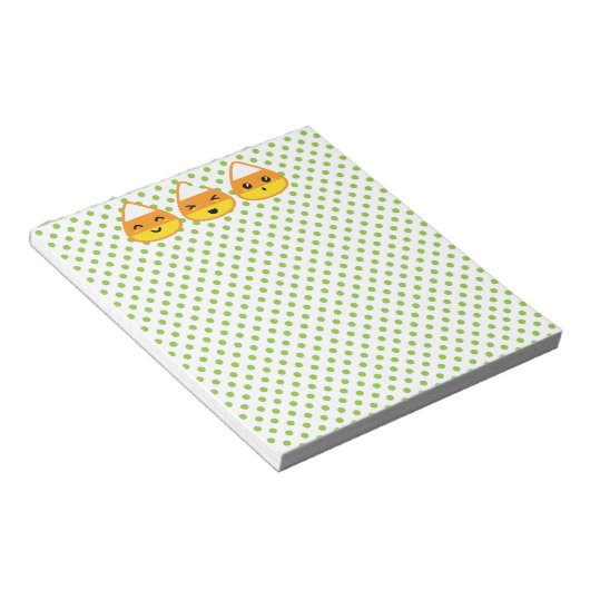 Kawaii Candy Corn Notepad Notitieblok (Schuin)