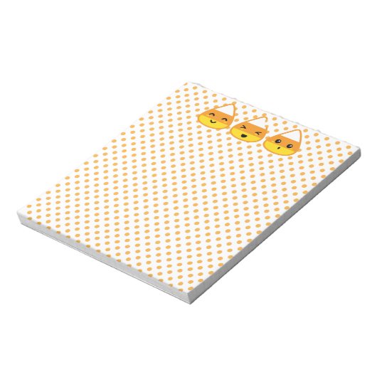 Kawaii Candy Corn Notepad Notitieblok (Linkerzijde)