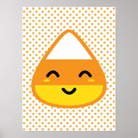 Kawaii Candy Corn Poster Print (Voorkant)