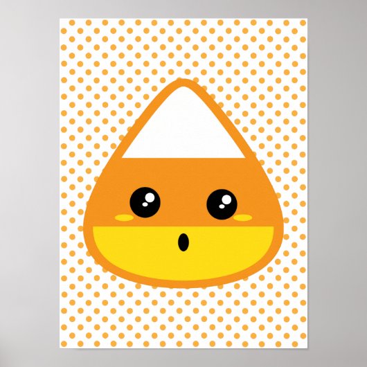 Kawaii Candy Corn Poster Print (Voorkant)