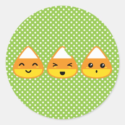 Kawaii Candy Corn Stickers (Voorkant)