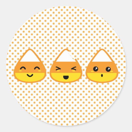 Kawaii Candy Corn Stickers (Voorkant)