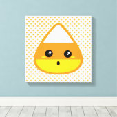 Kawaii Candy Corn Wrapped Canvas Afdruk (Insitu (Houten vloer))