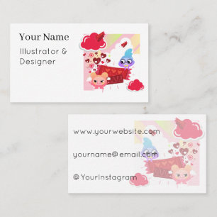 Kawaii Candy Sky en Zoete Kleine Vrienden Visitekaartje