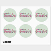 Kawaii Candy Themed Motif Ronde Sticker (Vel)