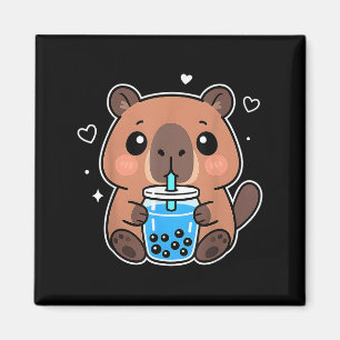 Kawaii Capybara Boba Drink Japans Schattige Anime  Magneet