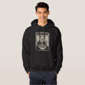 Kawaii Capybara Eating Ramen Japanese Noodles Anim Hoodie (Voorkant volledig)