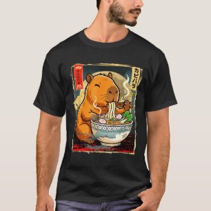 Kawaii Capybara Eet Ramen Noedels Anime Cadeau Gi T-shirt