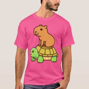 Kawaii Capybara en Turtle rugzak T-shirt
