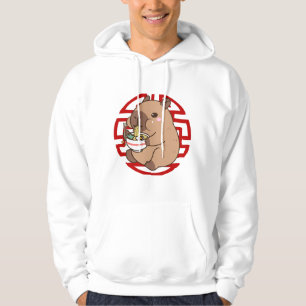 Kawaii Capybara Eten Ramen Noodles Anime Hoodie