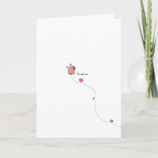 Kawaii Capybara Pun Valentijnkaart Kaart (Voorkant)