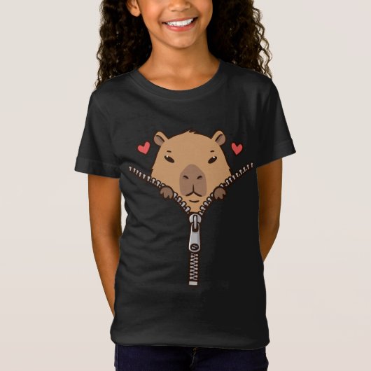 Kawaii Capybara-Shirt | Schattigee capibara T-shirt (Voorkant)