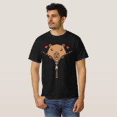 Kawaii Capybara-Shirt | Schattigee capibara T-shirt (Voorkant volledig)