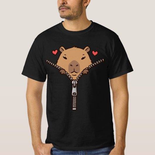 Kawaii Capybara-Shirt | Schattigee capibara T-shirt (Voorkant)