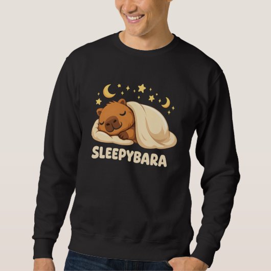 Kawaii Capybara Sleep Pajamas Sleepybara Cute Capy Trui (Voorkant)
