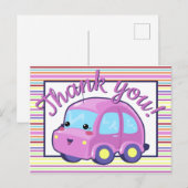 Kawaii Car Briefkaart (Voorkant / Achterkant)