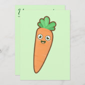 Kawaii Carrot Kaart (Voorkant / Achterkant)