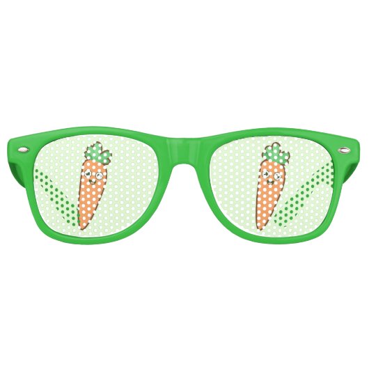 Kawaii Carrot Retro Zonnebril (Voorkant)