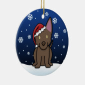 Kawaii Cartoon Australian Kelpie Kerstmis Keramisch Ornament (Rechts)