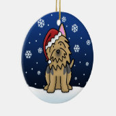 Kawaii Cartoon Australian Terrier Kerstmis Keramisch Ornament (Rechts)