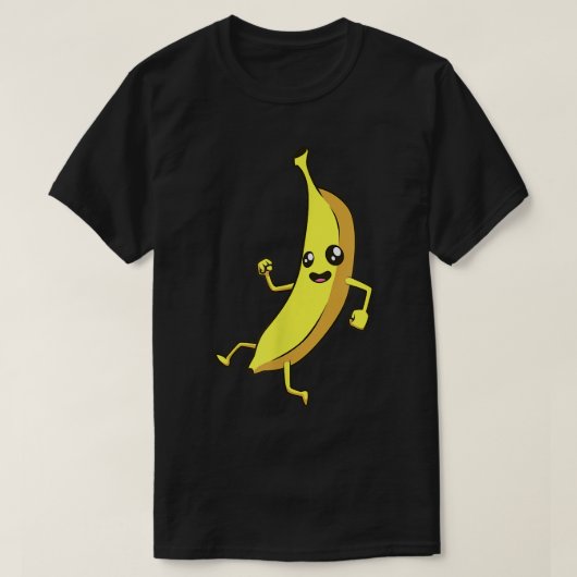 Kawaii Cartoon Banaan T-shirt (Design voorkant)