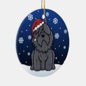 Kawaii Cartoon Bouvier des Flandres Kerstmis Keramisch Ornament (Rechts)