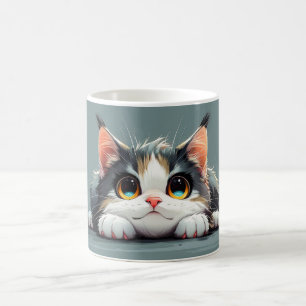 Kawaii Cartoon Cat Koffiemok