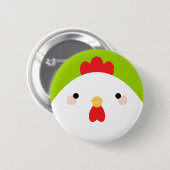 Kawaii Cartoon Chicken Pin Badge Button (Voorkant /achterkant)