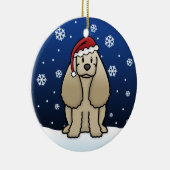 Kawaii Cartoon Cocker Spaniel Kerstmis Keramisch Ornament (Rechts)