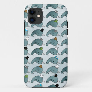 Kawaii Cartoon Grunge Narwhals petten telefooncase Case-Mate iPhone Case