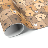 Kawaii Cartoon Honden Cadeaupapier (Rol Hoek)