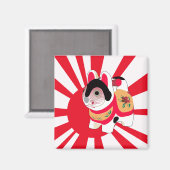 kawaii cartoon kat japans Lucky Cat Magneet (Voorkant / Achterkant)