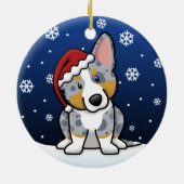 Kawaii Cartoon Merle Cardigan Welsh Corgi Keramisch Ornament (Achterkant)