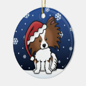 Kawaii Cartoon Papillon kerstversiering Keramisch Ornament (Links)