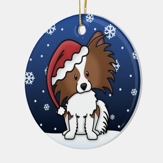 Kawaii Cartoon Papillon kerstversiering Keramisch Ornament (Links)