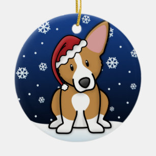 Kawaii Cartoon Pembroke Welsh Corgi Keramisch Ornament