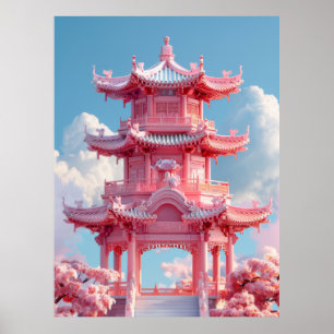 Kawaii Cartoon Poster in het oude China