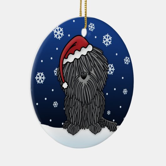 Kawaii Cartoon Puli-kerstversiering Keramisch Ornament (Rechts)