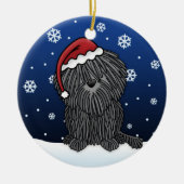 Kawaii Cartoon Puli-kerstversiering Keramisch Ornament (Voorkant)