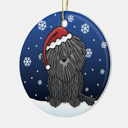 Kawaii Cartoon Puli-kerstversiering Keramisch Ornament (Links)